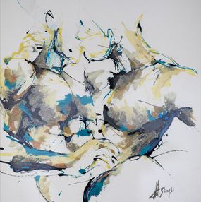 Peinture, L'Etreinte n°1, Amandyne Steropês