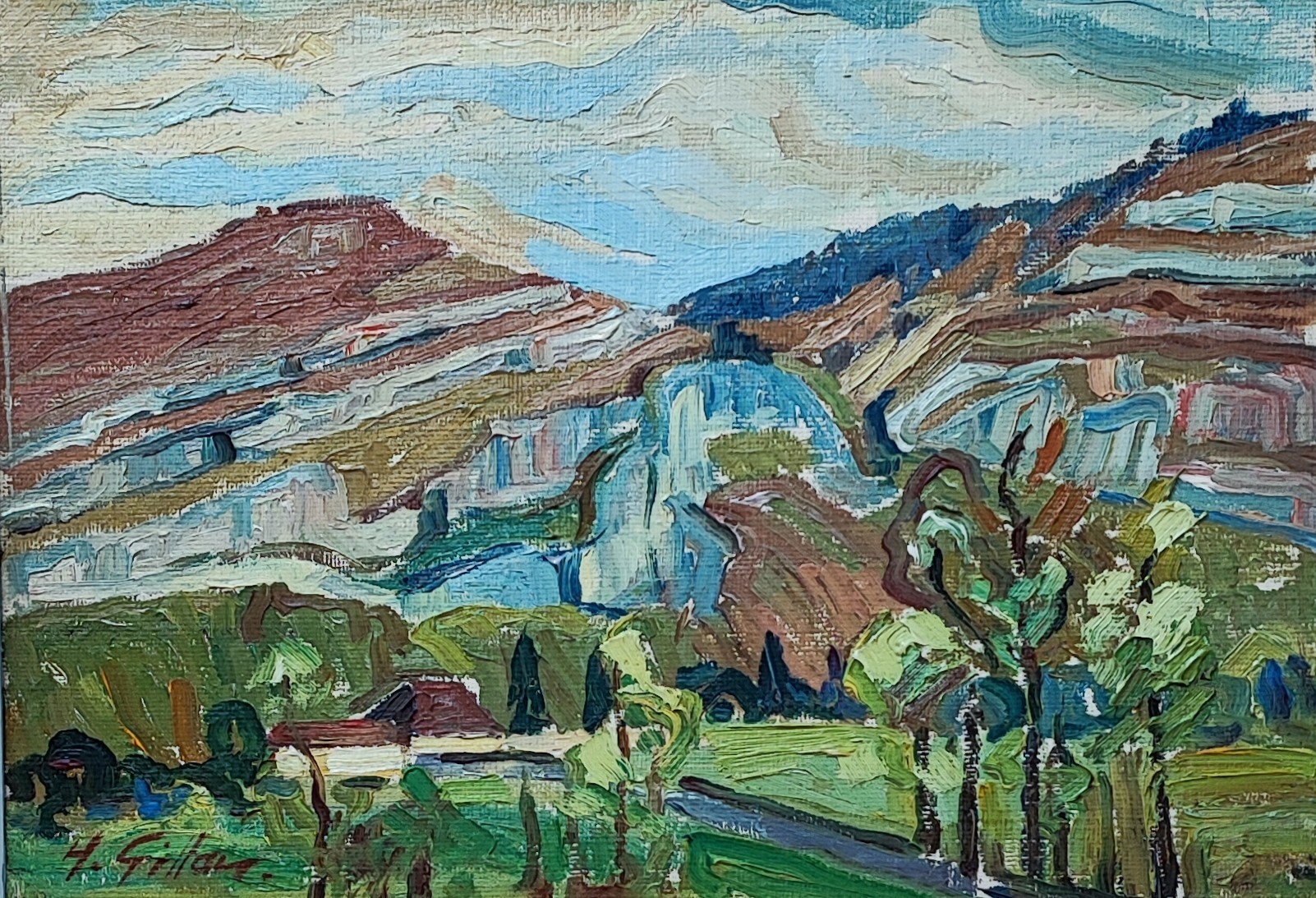 Henri Vincent Gillard, Les granges de Thônex Henri Vincent Gillard, Les granges de Thônex