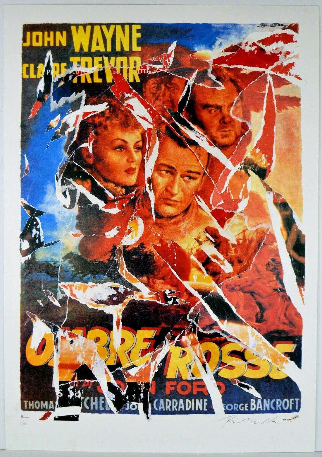 Mimmo Rotella, Ombre rosse (stagecoach) Mimmo Rotella, Ombre rosse (stagecoach)