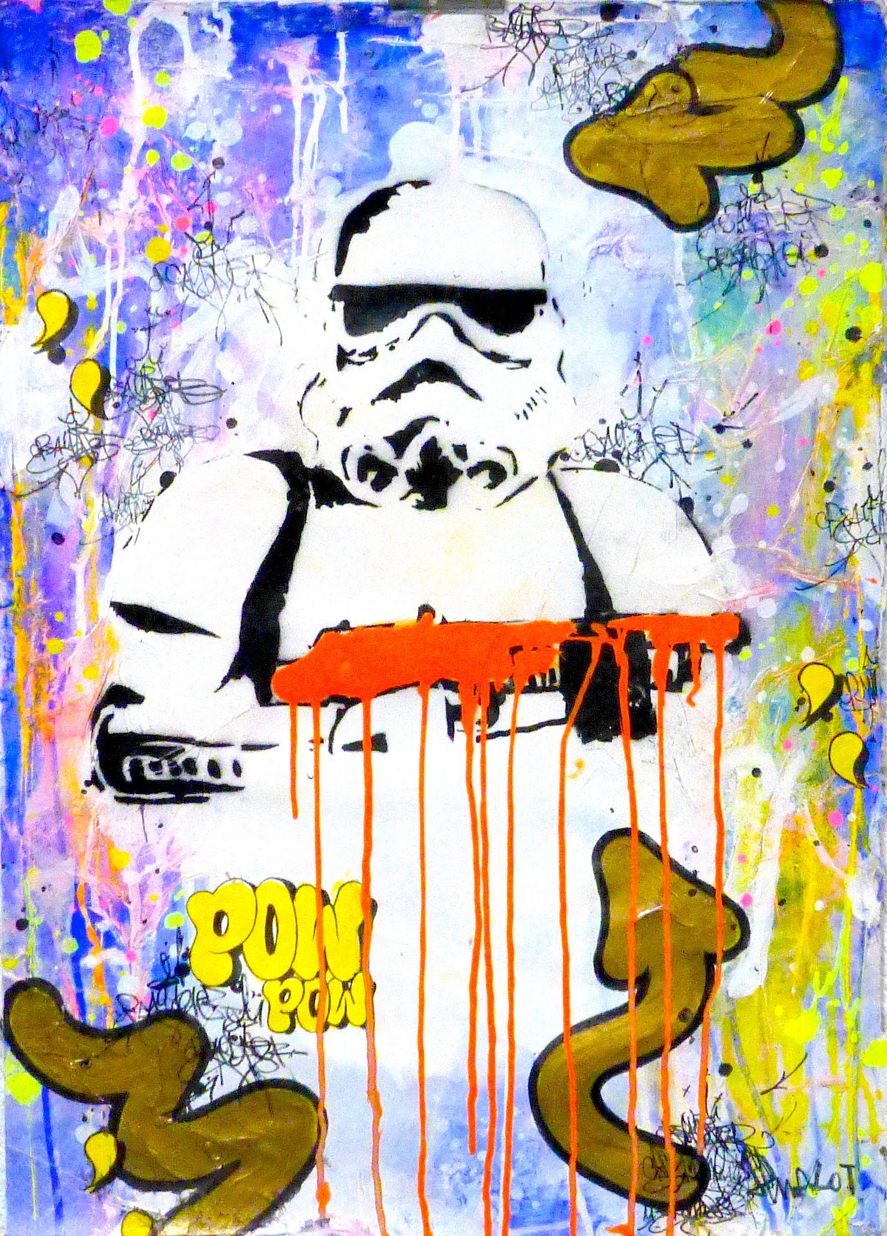 JP Malot, Stormrooper Original painting Orange. 1/1 Gold JP Malot, Stormrooper Original painting Orange. 1/1 Gold