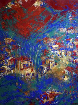 Painting, Namche Bazar, Rada Tzankova