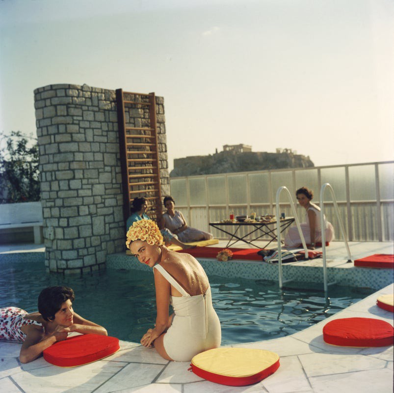 Slim Aarons, Penthouse Pool Slim Aarons Limited Edition Estate Stamped Print Slim Aarons, Penthouse Pool Slim Aarons Limited Edition Estate Stamped Print