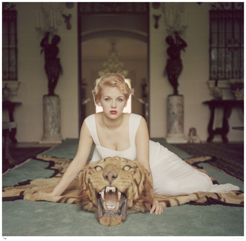 Slim Aarons, Beauty and the Beast, Slim Aarons Limited Edition Estate Stamped Print Slim Aarons, Beauty and the Beast, Slim Aarons Limited Edition Estate Stamped Print