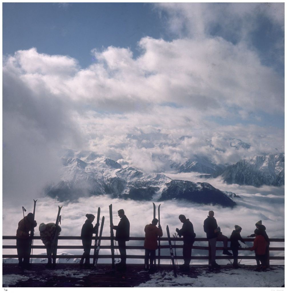 Slim Aarons, Verbier View, 1964 Slim Aarons Limited Edition Estate Stamped Print Slim Aarons, Verbier View, 1964 Slim Aarons Limited Edition Estate Stamped Print