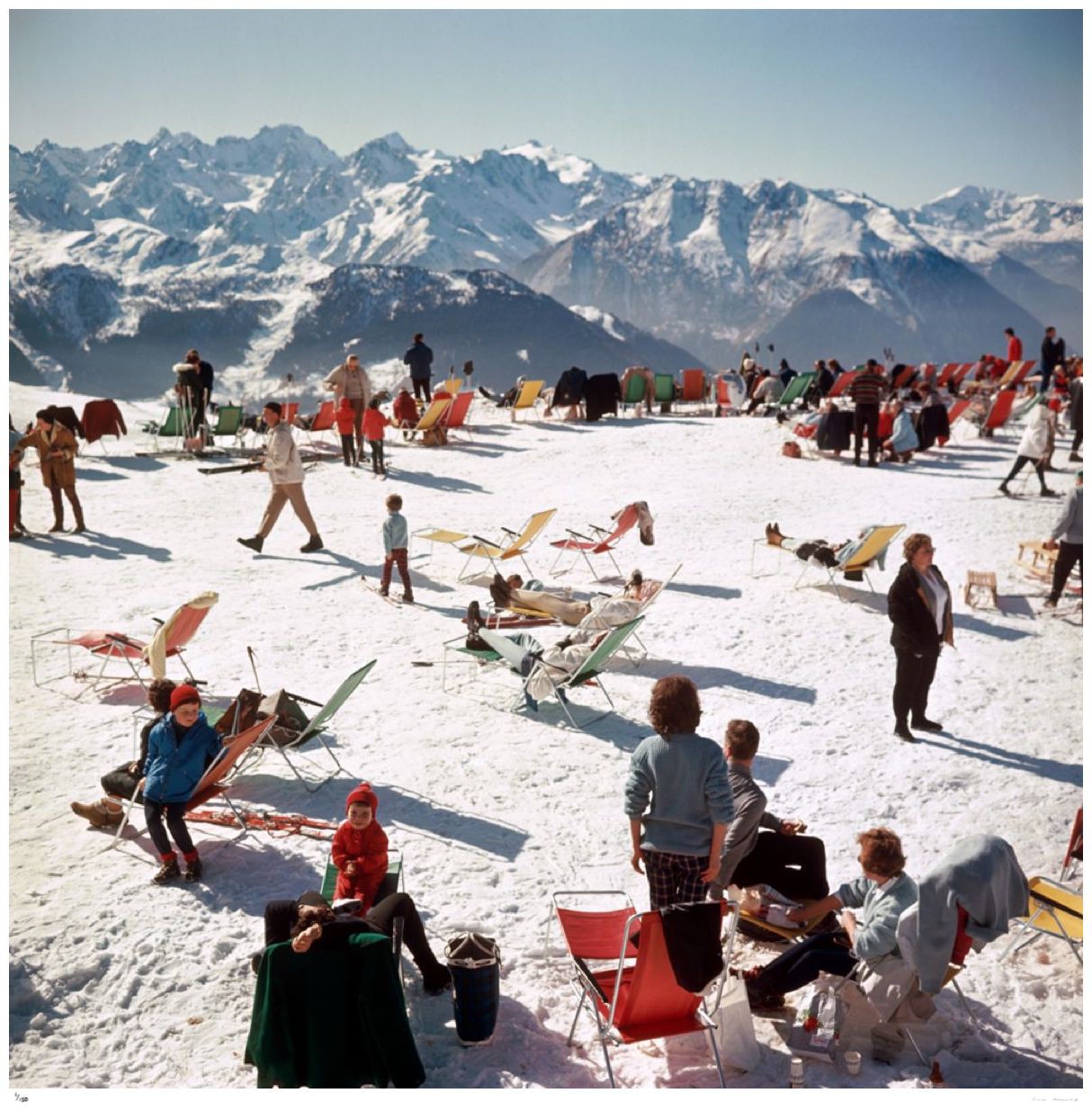 Slim Aarons, Verbier Vacation 1964 Slim Aarons Limited Edition Estate Stamped Print Slim Aarons, Verbier Vacation 1964 Slim Aarons Limited Edition Estate Stamped Print
