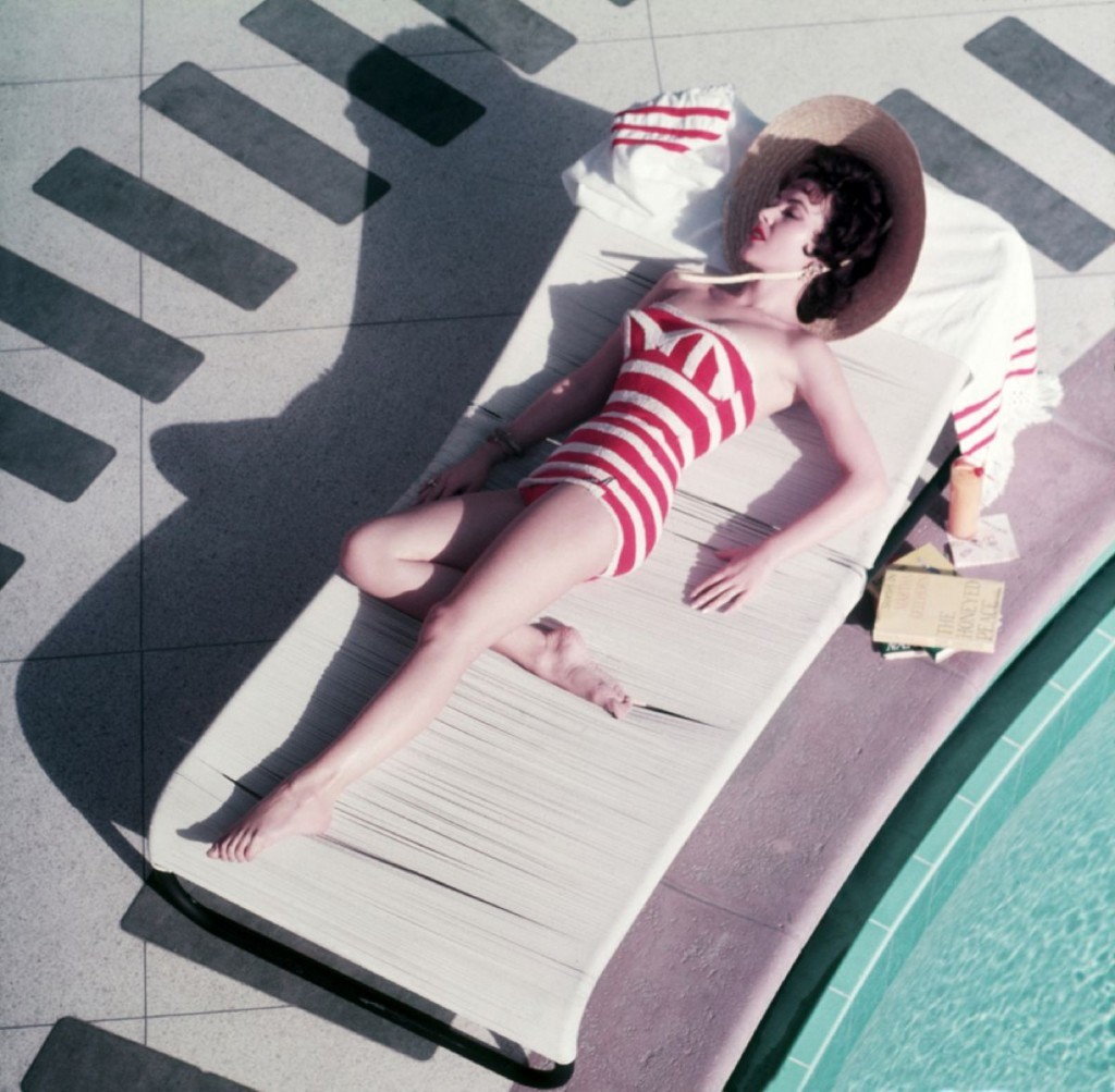 Slim Aarons, Mara Lane At The Sands - 1954 Slim Aarons Limited Edition Estate Stamped Print Slim Aarons, Mara Lane At The Sands - 1954 Slim Aarons Limited Edition Estate Stamped Print