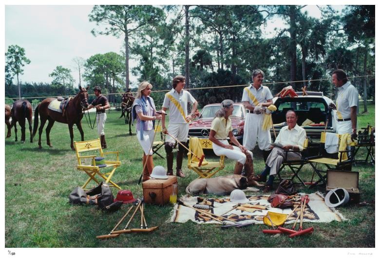 Slim Aarons, Polo Party - 1981 Slim Aarons Limited Edition Estate Stamped Print Slim Aarons, Polo Party - 1981 Slim Aarons Limited Edition Estate Stamped Print