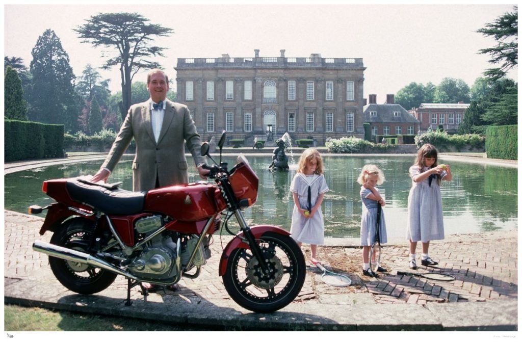 Slim Aarons, Motorcycling Lord - 1990 Slim Aarons Limited Edition Estate Stamped Print Slim Aarons, Motorcycling Lord - 1990 Slim Aarons Limited Edition Estate Stamped Print