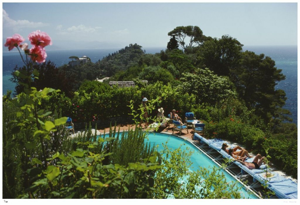 Slim Aarons, Casa Montefino - 1977 Slim Aarons Limited Edition Estate Stamped Print Slim Aarons, Casa Montefino - 1977 Slim Aarons Limited Edition Estate Stamped Print