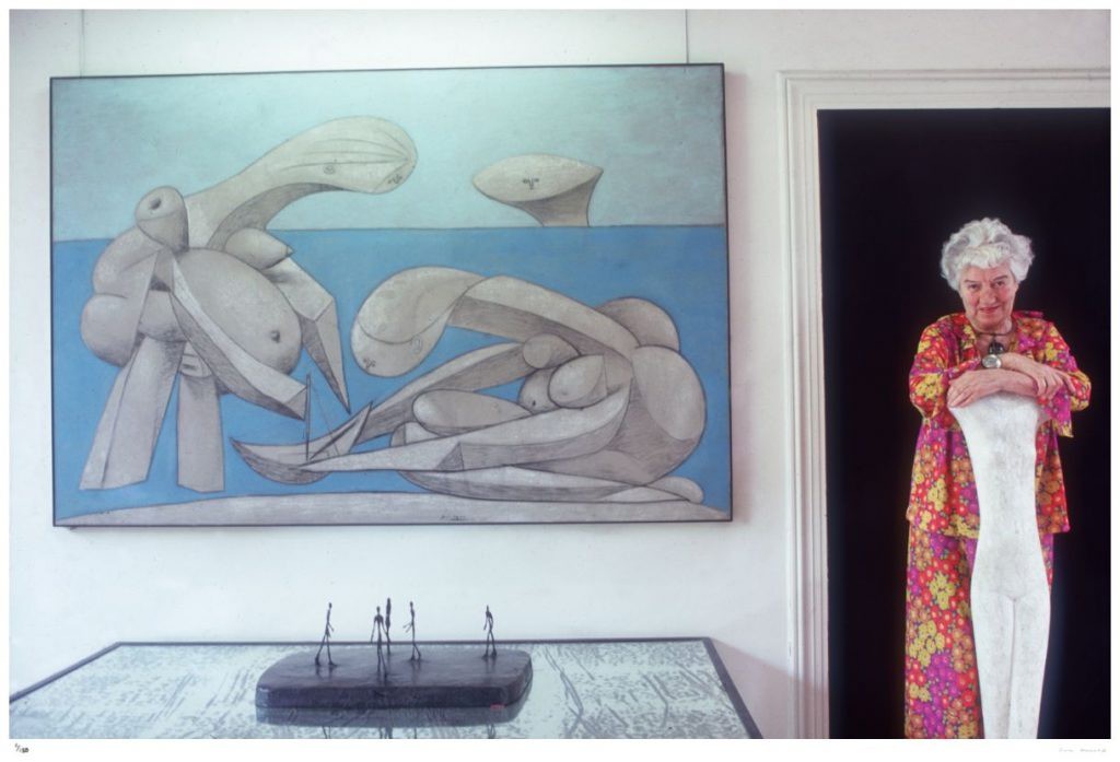 Slim Aarons, Peggy Guggenheim,1978 Slim Aarons Limited Edition Estate Stamped Print Slim Aarons, Peggy Guggenheim,1978 Slim Aarons Limited Edition Estate Stamped Print