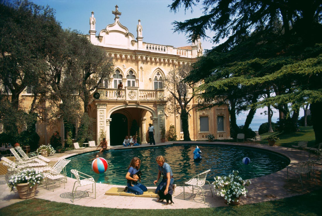 Slim Aarons, Chateau St. Jean, 1973 Slim Aarons Limited Edition Estate Stamped Print Slim Aarons, Chateau St. Jean, 1973 Slim Aarons Limited Edition Estate Stamped Print