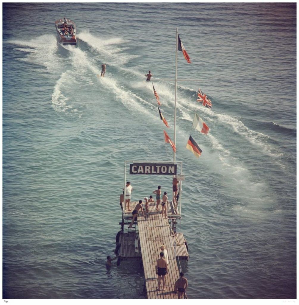 Slim Aarons, Cannes Watersports, 1958 Slim Aarons Limited Edition Estate Stamped Print Slim Aarons, Cannes Watersports, 1958 Slim Aarons Limited Edition Estate Stamped Print