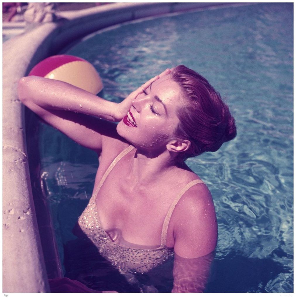 Slim Aarons, Esther Williams Slim Aarons Limited Edition Estate Stamped Print Slim Aarons, Esther Williams Slim Aarons Limited Edition Estate Stamped Print