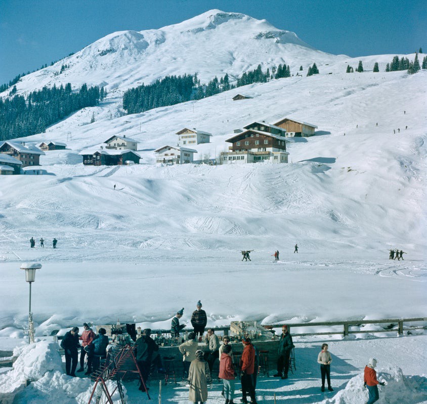 Slim Aarons, Ice Bar In Lech 1960 Slim Aarons Limited Edition Estate Stamped Print Slim Aarons, Ice Bar In Lech 1960 Slim Aarons Limited Edition Estate Stamped Print
