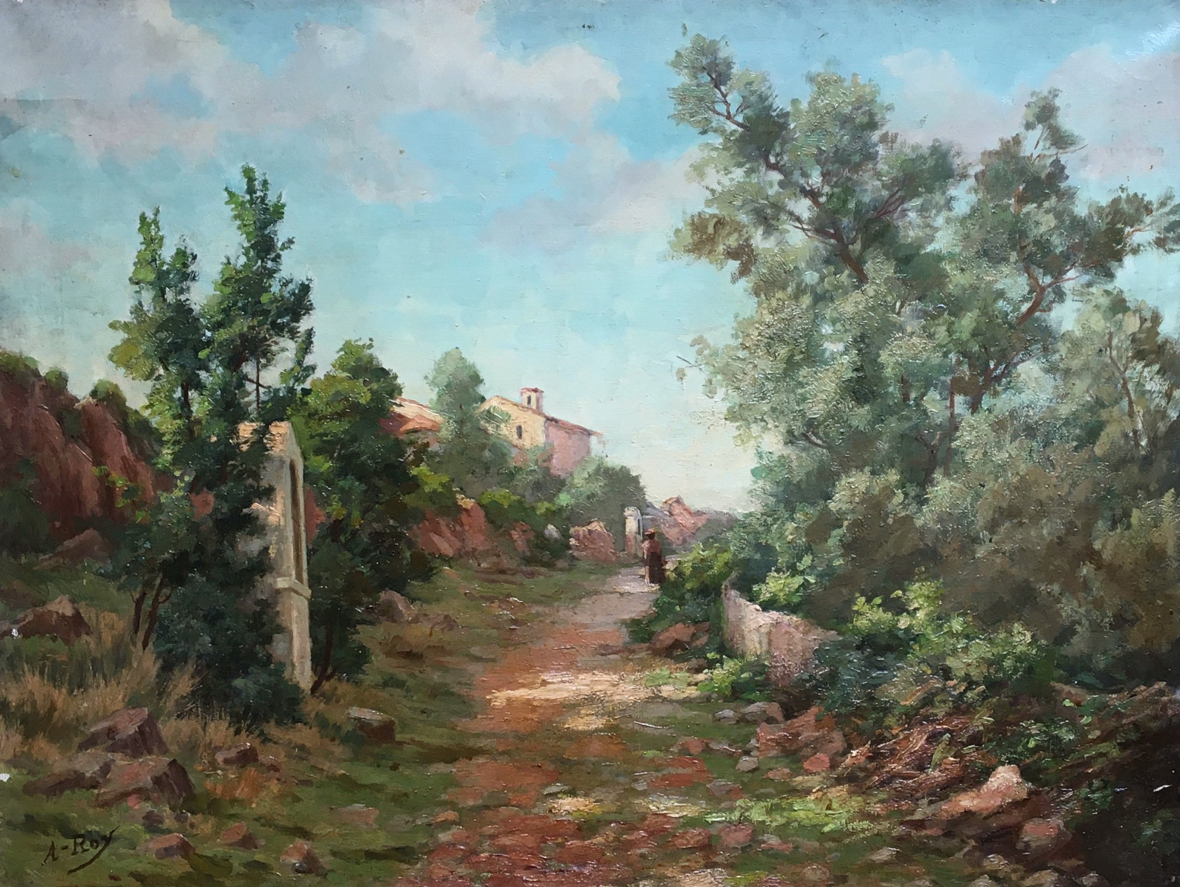 A ROY, Rue d'un village rural en été A ROY, Rue d'un village rural en été