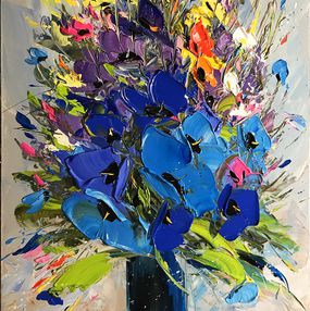 Gemälde, bleu artifice AV, Louis Magre