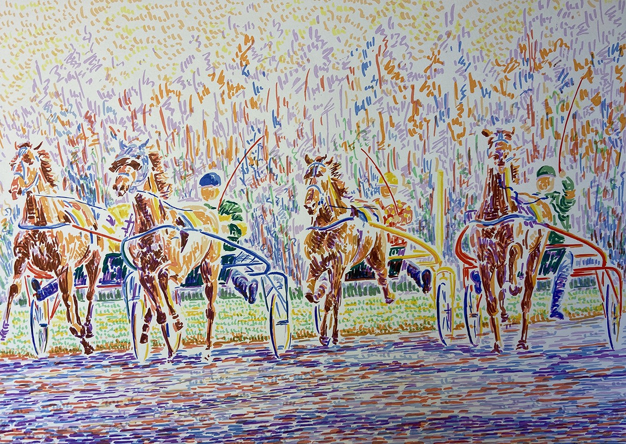 Serge Mendjisky, Course à Vincennes Serge Mendjisky, Course à Vincennes