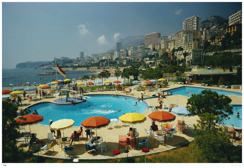 Slim Aarons, Monte Carlo Beach Club Slim Aarons, Monte Carlo Beach Club