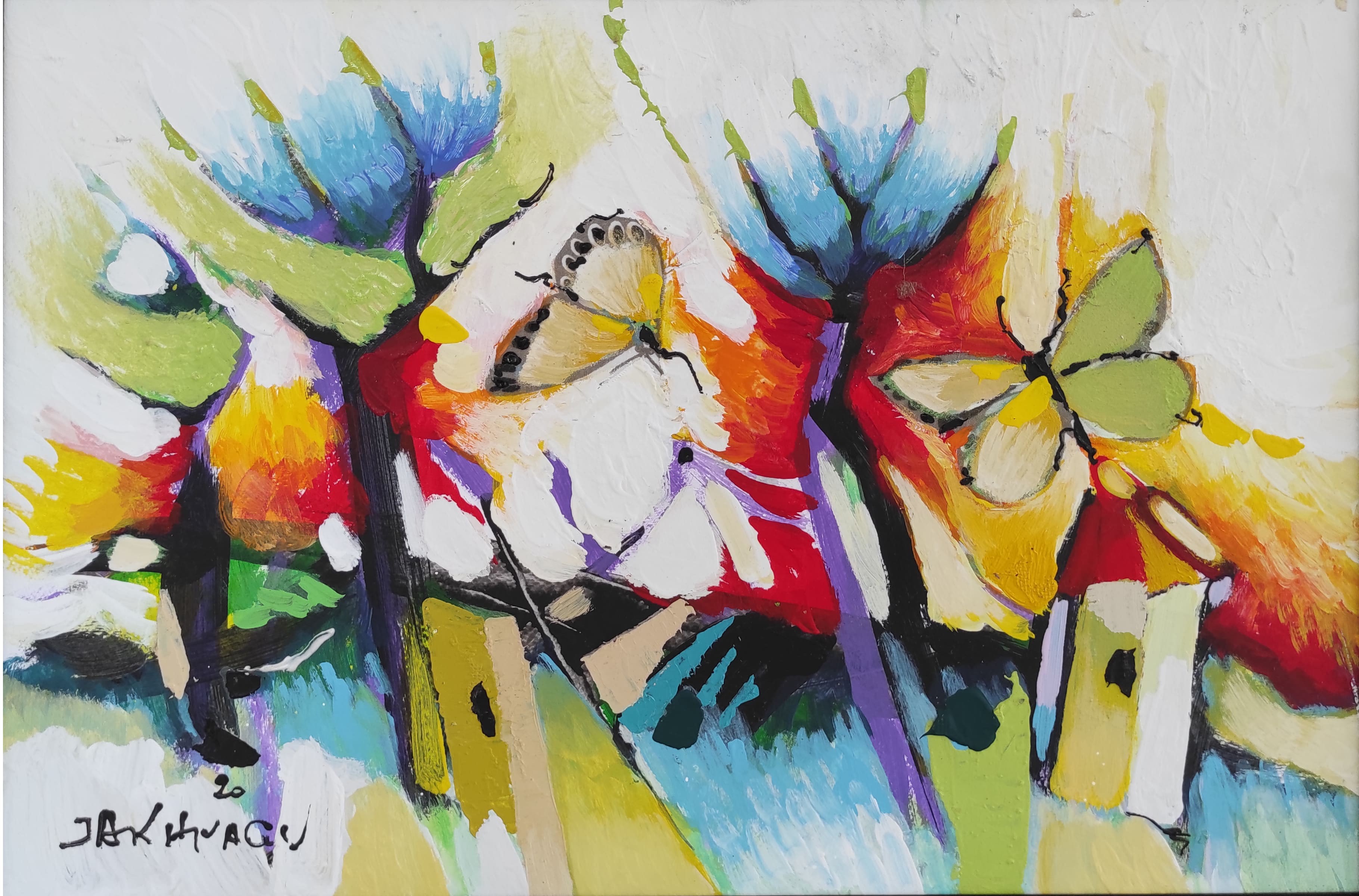 Ivan Yahnadzhiev, Landscape with butterflies Ivan Yahnadzhiev, Landscape with butterflies