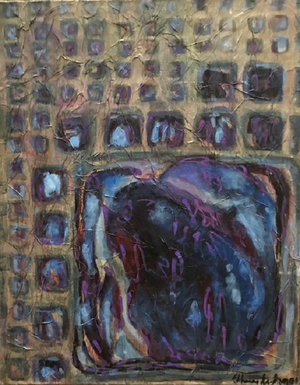 Sylvia Elharar-Lemberg, Tétragramme bleu et violet Sylvia Elharar-Lemberg, Tétragramme bleu et violet