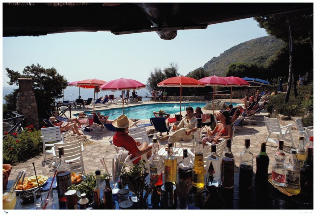Slim Aarons, Poolside Bar Slim Aarons, Poolside Bar
