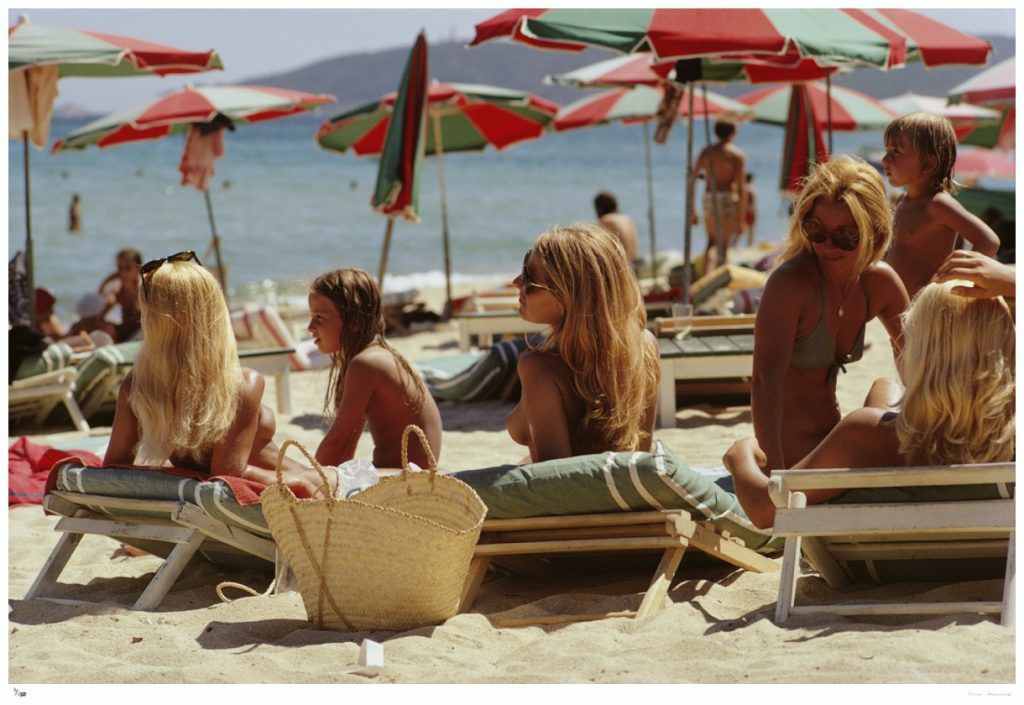 Slim Aarons, Saint-Tropez Beach Slim Aarons, Saint-Tropez Beach