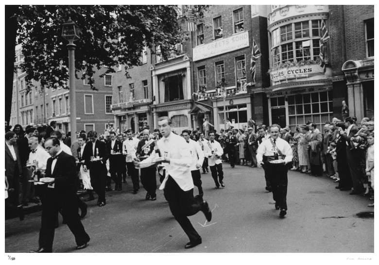 Slim Aarons, Soho Waiters’ Race Slim Aarons, Soho Waiters’ Race