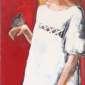 Painting, Le moineau, Marie Montagnat