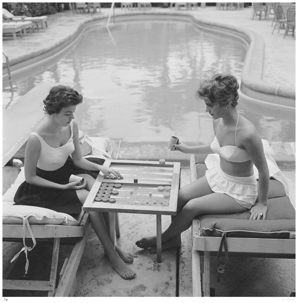 Slim Aarons, Backgammon By The Pool Slim Aarons, Backgammon By The Pool