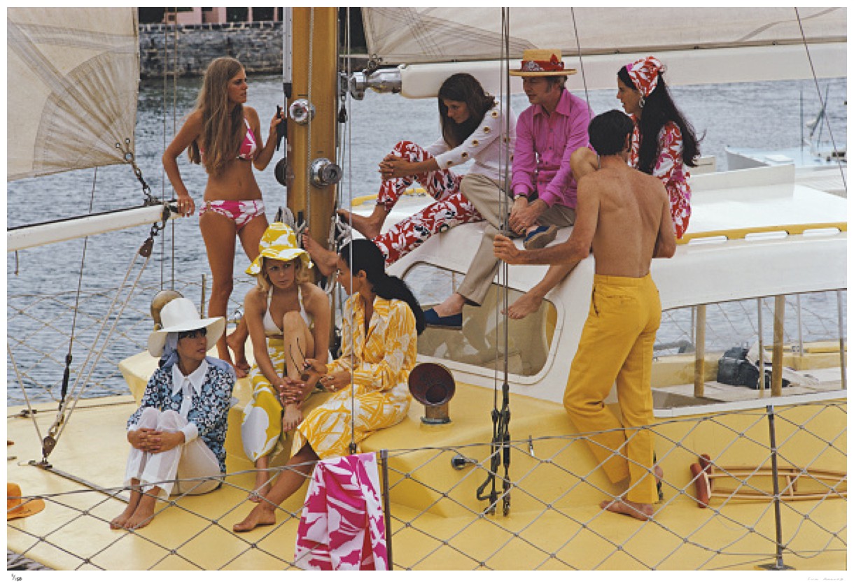 Slim Aarons, Bermuda Boating Slim Aarons, Bermuda Boating
