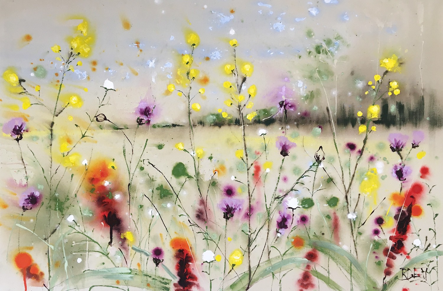 Rachael Dalzell, Wild flowers and a summer breeze Rachael Dalzell, Wild flowers and a summer breeze