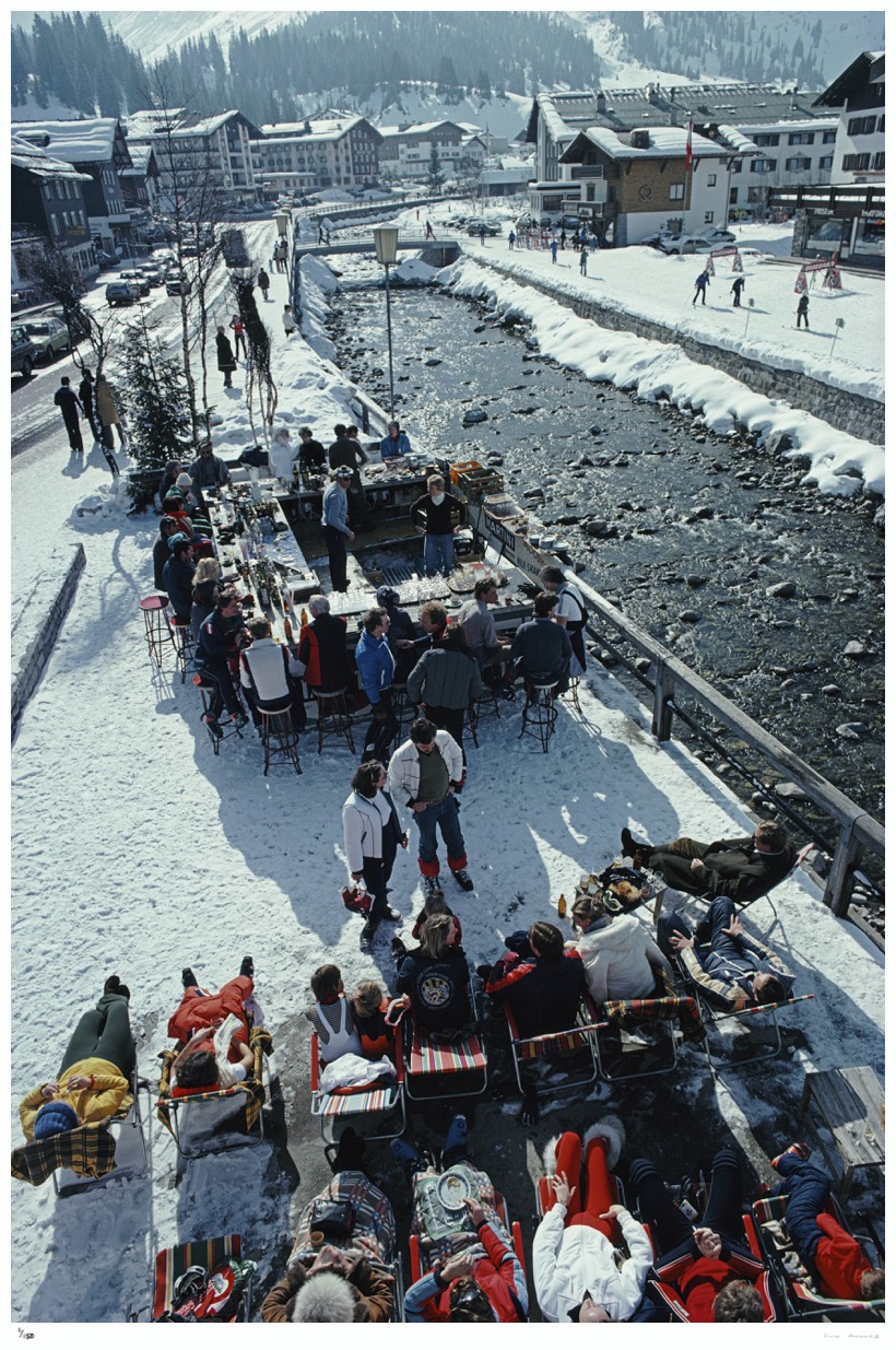 Slim Aarons, Ice Bar - Slim Aarons Limited Edition Estate Stamped Print Slim Aarons, Ice Bar - Slim Aarons Limited Edition Estate Stamped Print