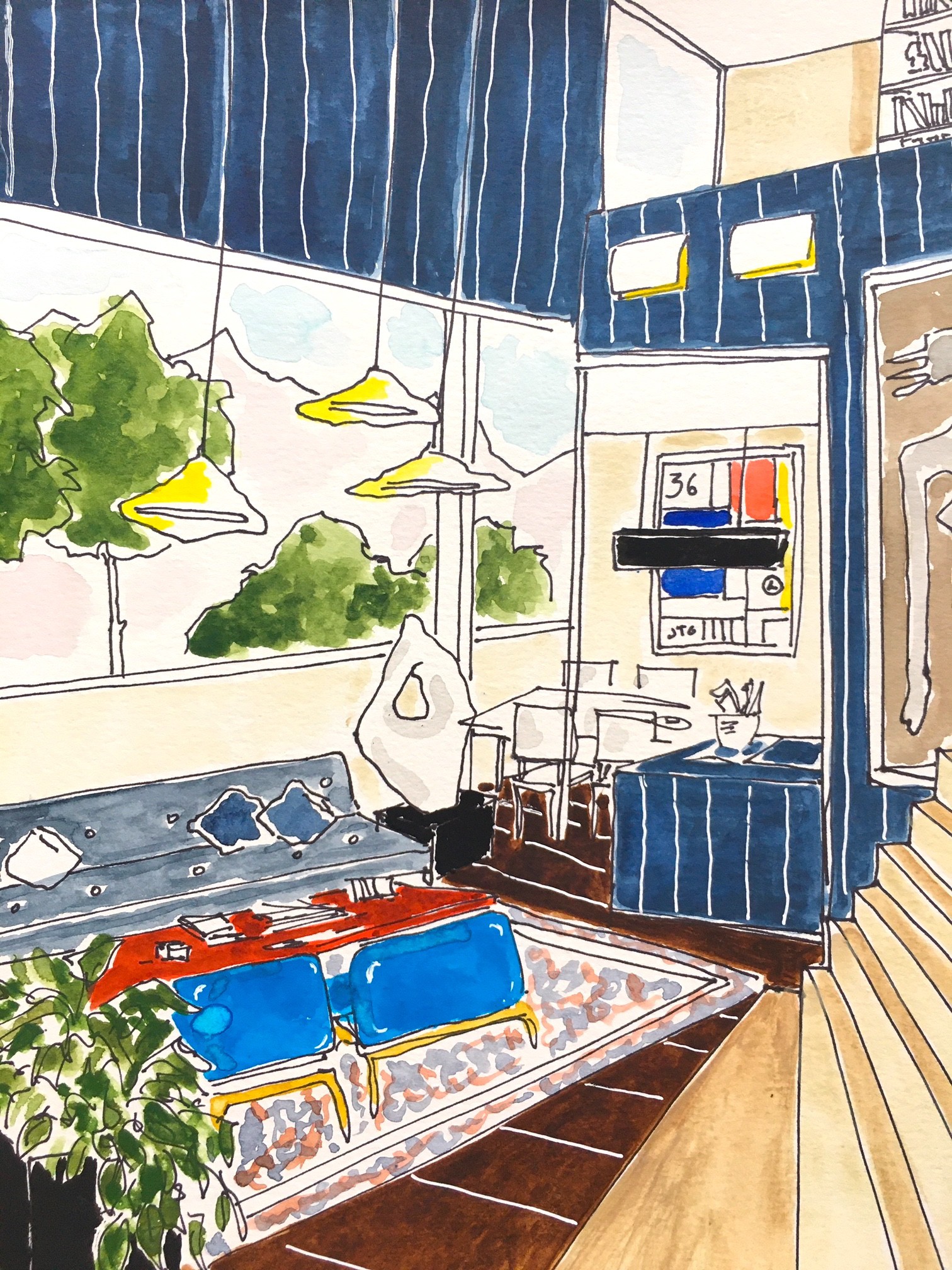 Manuel Santelices, The collector’s house blue Manuel Santelices, The collector’s house blue