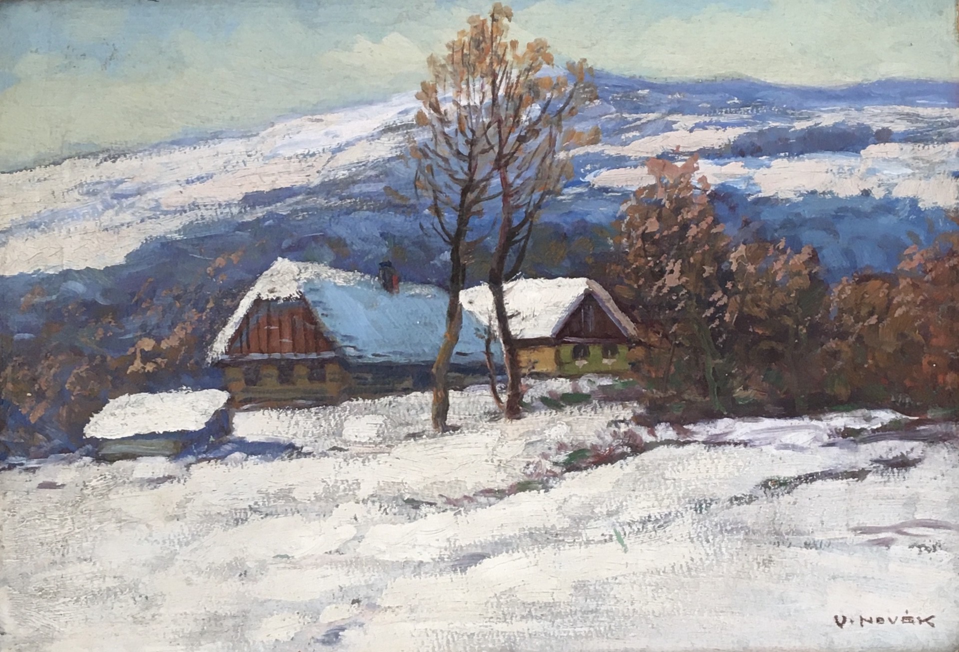 Vaclav Vojtech Novak, Paysage enneigé Vaclav Vojtech Novak, Paysage enneigé