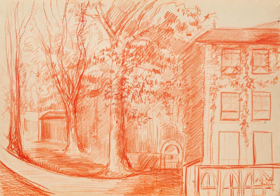 Gustave Bourgogne, Red Landscape Gustave Bourgogne, Red Landscape
