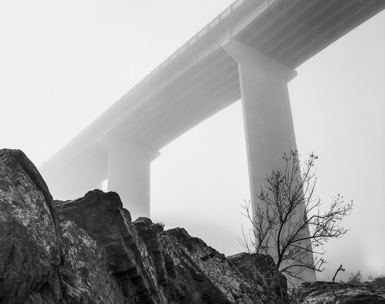 Gonçalo Martins, Bridge, Tree and Rock in Fog, Alentejo Gonçalo Martins, Bridge, Tree and Rock in Fog, Alentejo