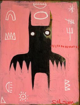 Painting, Black and Pink, Stefan Thunström