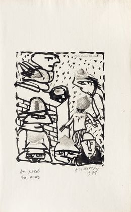Zeichnungen, Au pied du mur, Pierre Alechinsky