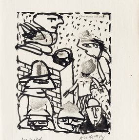 Fine Art Drawings, Au pied du mur, Pierre Alechinsky