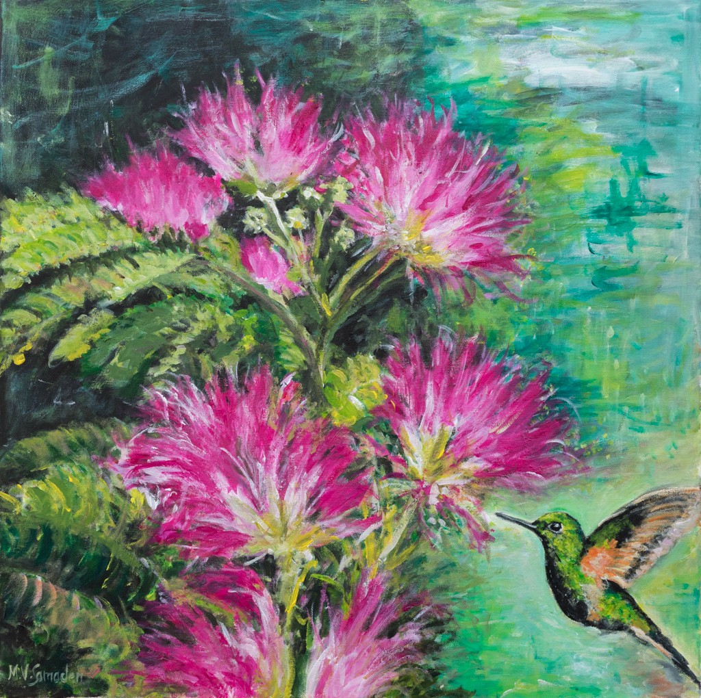 Marie-Véronique Samaden, Fleurs de plumes série animal et botanique Marie-Véronique Samaden, Fleurs de plumes série animal et botanique