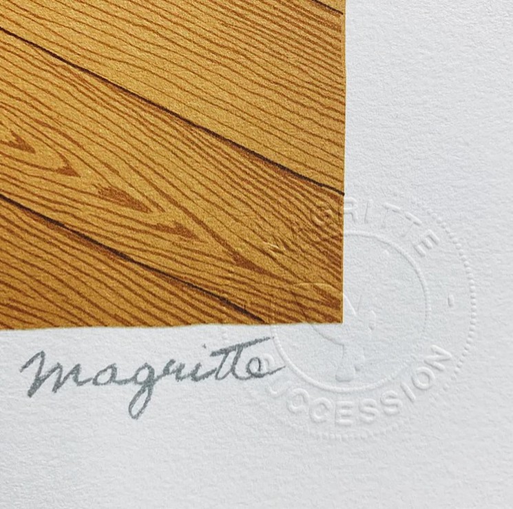 René Magritte, La Durée Poignardée, Édition sur papier Arches
