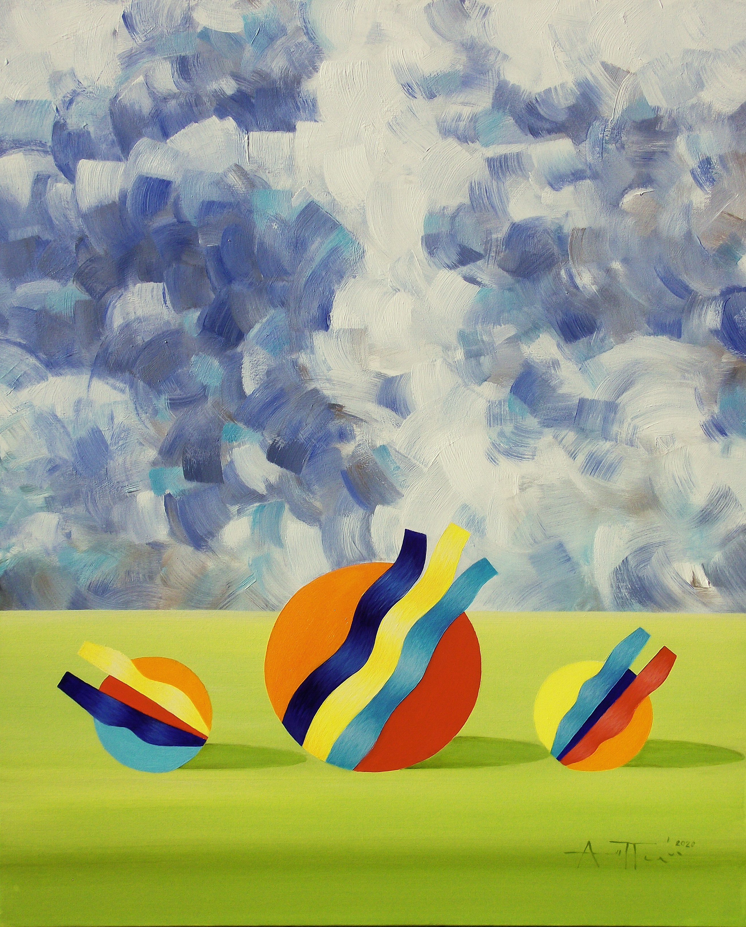 Angel Patchamanov, Sky and figures 7 Angel Patchamanov, Sky and figures 7
