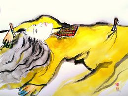 Painting, Femme linge, Sounya Whang
