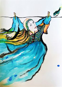 Painting, Femme linge 2, Sounya Whang