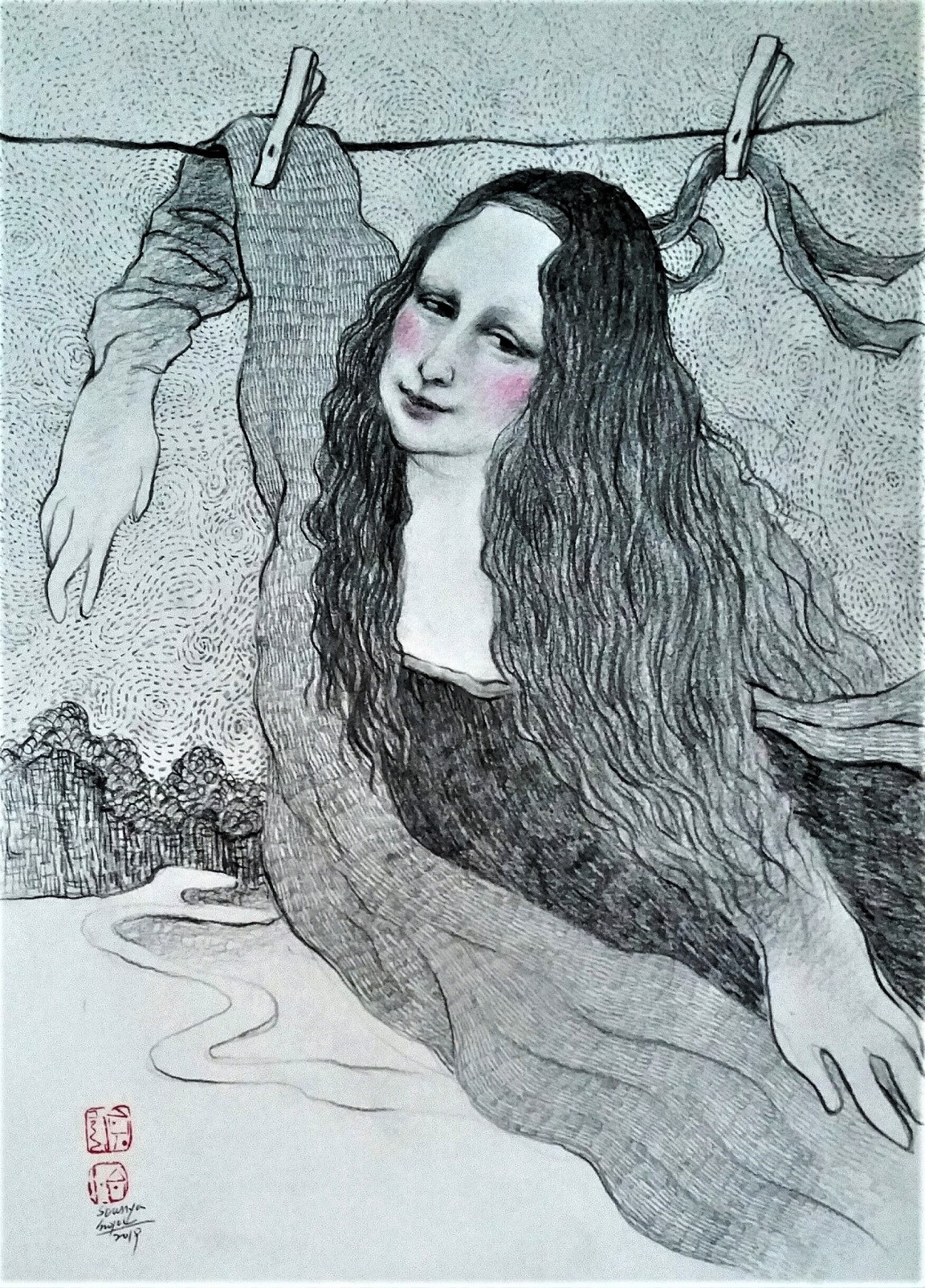 Sounya Whang, Femme linge Monalisa Sounya Whang, Femme linge Monalisa