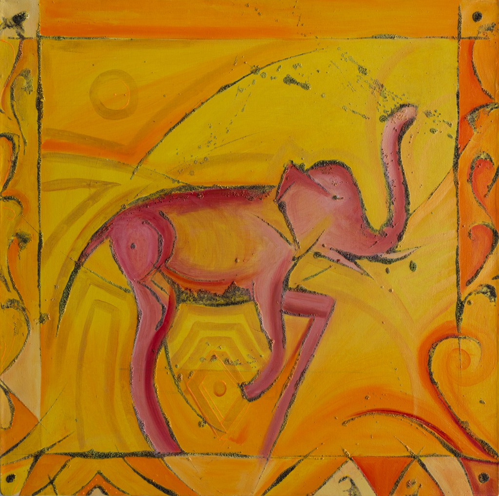 Jez Baille Bosio, L'éléphant rose série animal Jez Baille Bosio, L'éléphant rose série animal
