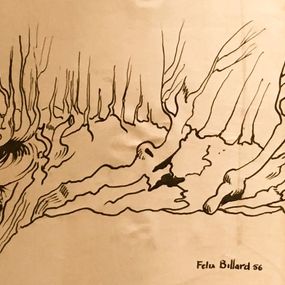 Dibujo, Arbre 1956 Tree, Félix Billard