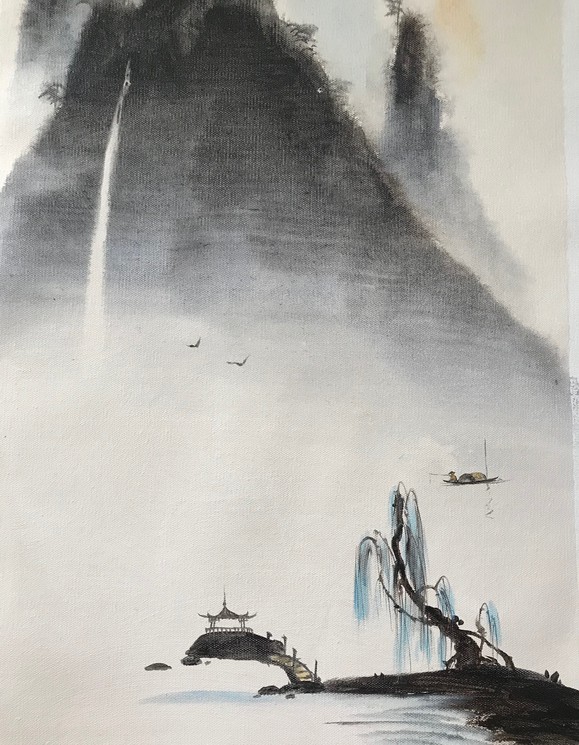 絵画　自然の美しさ・自然のパワーをどうぞ ▷ Paysage Zen 7 by Yun Zhi, 2020 | Painting | Artsper