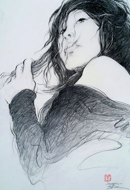 Fine Art Drawings, Autoportrait 6, Sounya Whang