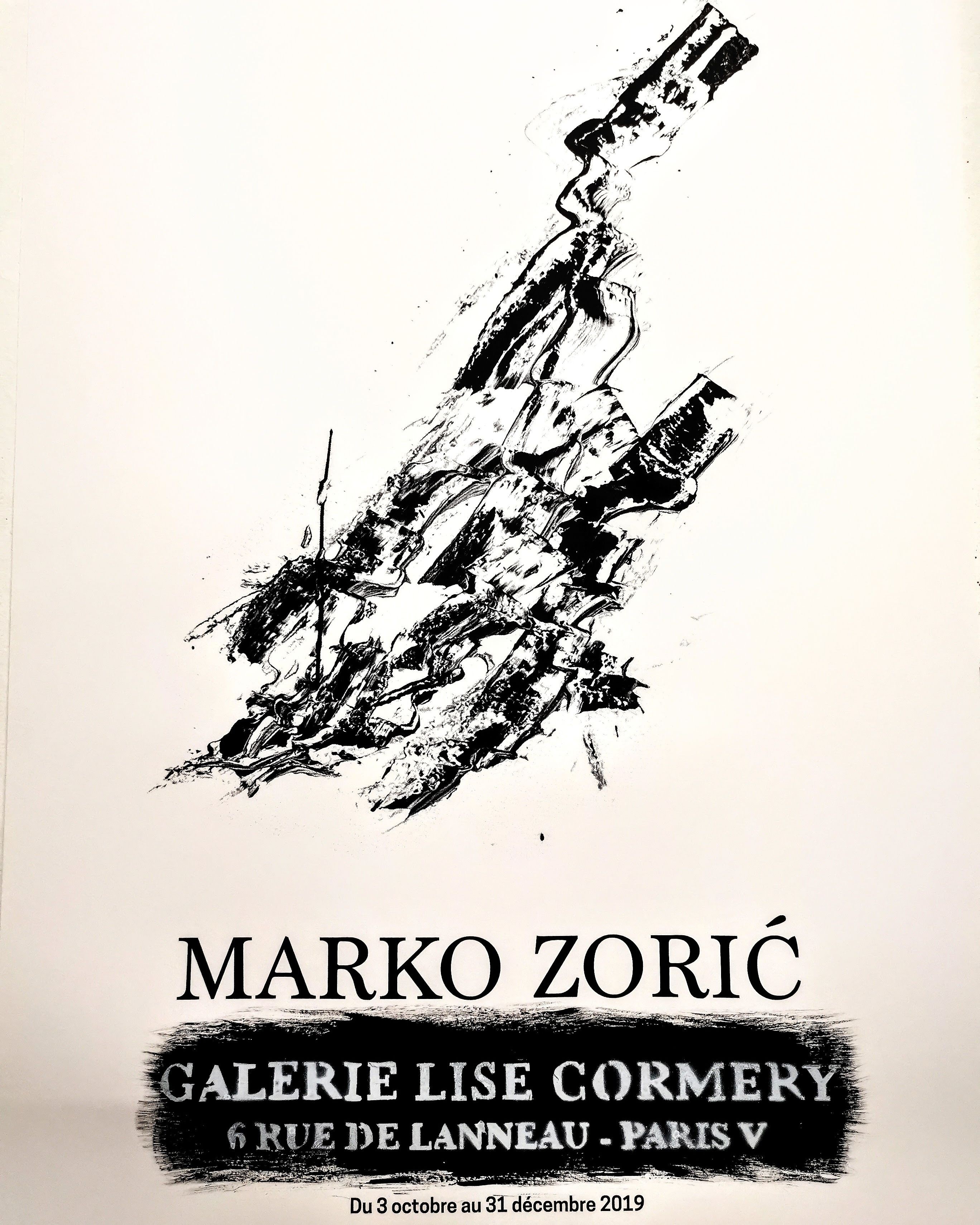 Marko Zoric, Affiche d'exposition, lettrage blanc Lumière et ténèbres d'Adam et Eve 2019 Marko Zoric, Affiche d'exposition, lettrage blanc Lumière et ténèbres d'Adam et Eve 2019